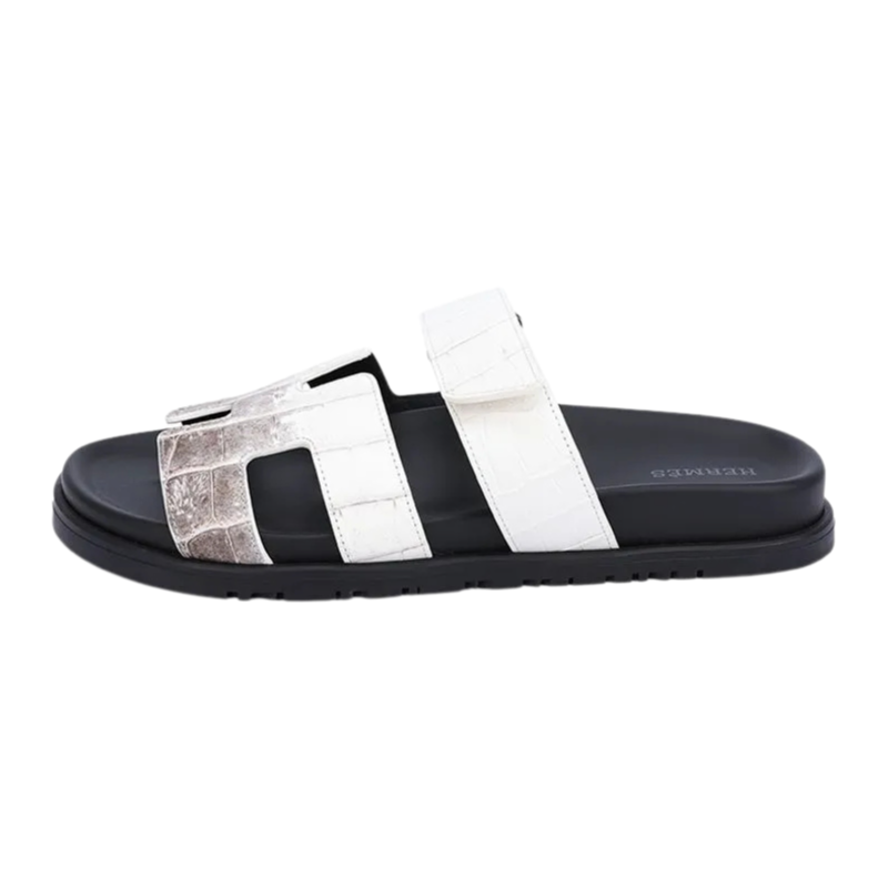 Hermes Chypre sandal Himalaya Crocodile Limited.