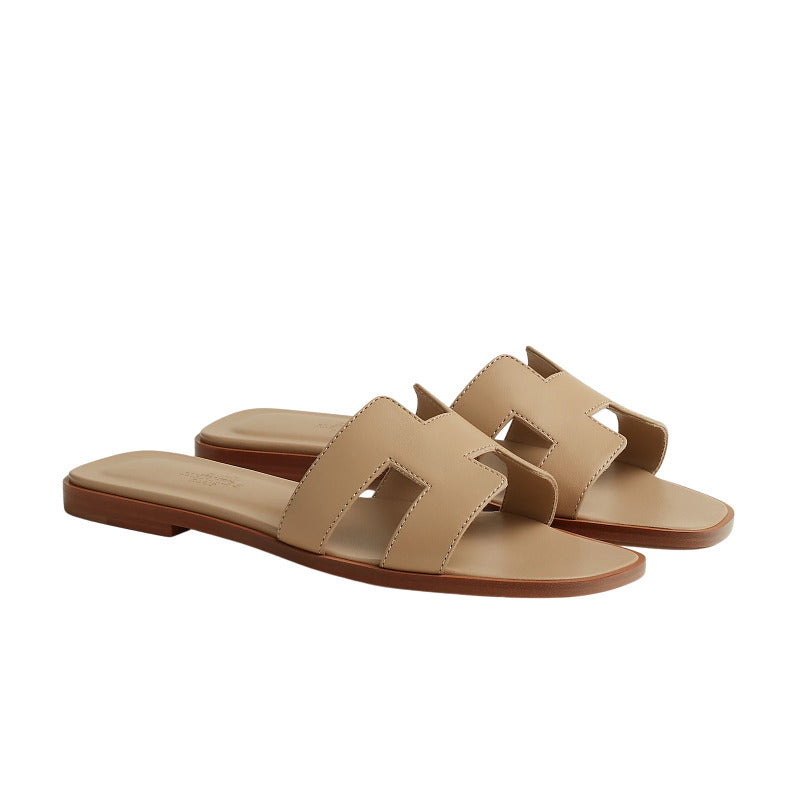 Hermes Oran Sandal Beige/Lin