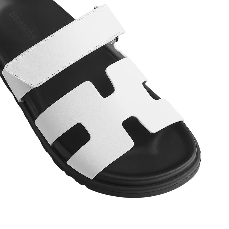 Hermes Chypre Sandals – White Palladium Hardware