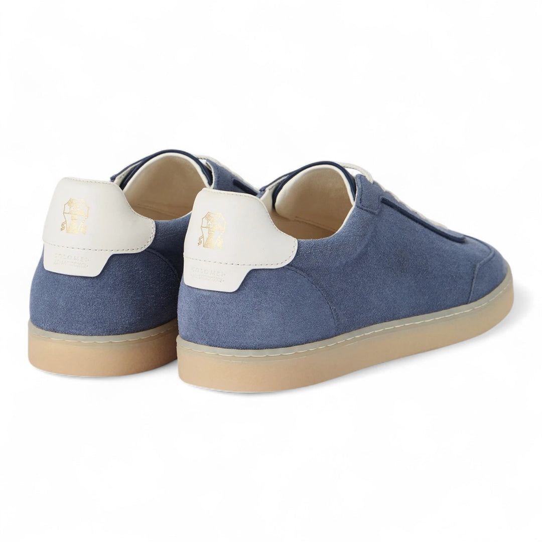 Brunello Cucinelli Men's Suede T-Toe Low-Top Sneakers