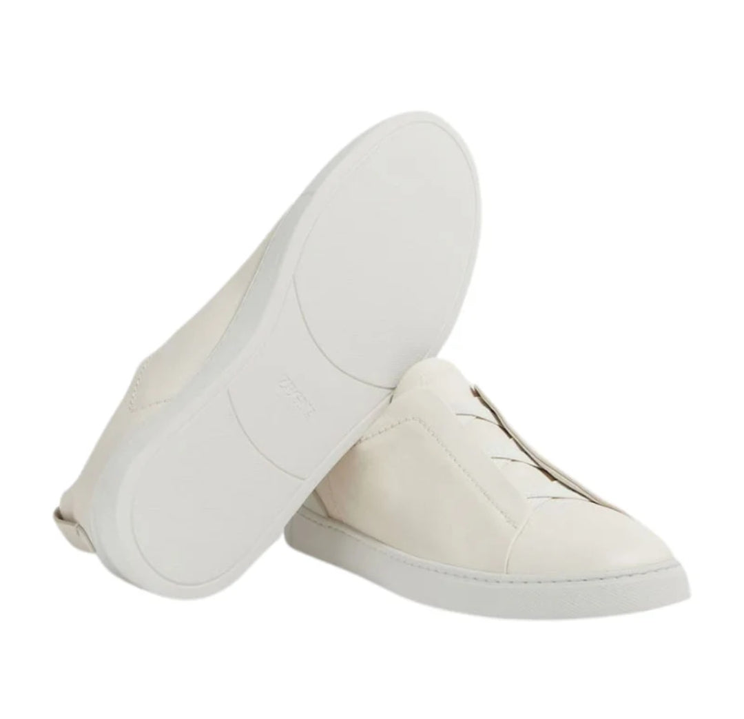 Zegna White Triple Stitch™ SECONDSKIN Sneakers
