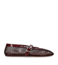 Alaïa | Burgundy mesh ballet flats