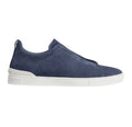 Zegna Triple Stitch™ Deep Blue Suede Sneakers