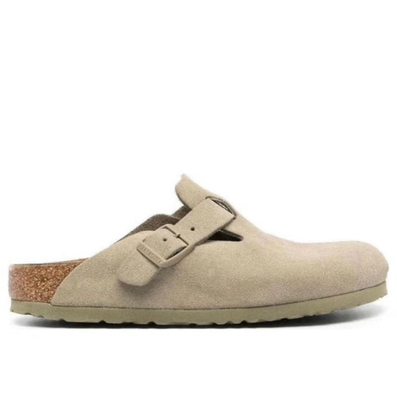 Birkenstock Boston Suede Faded Khaki