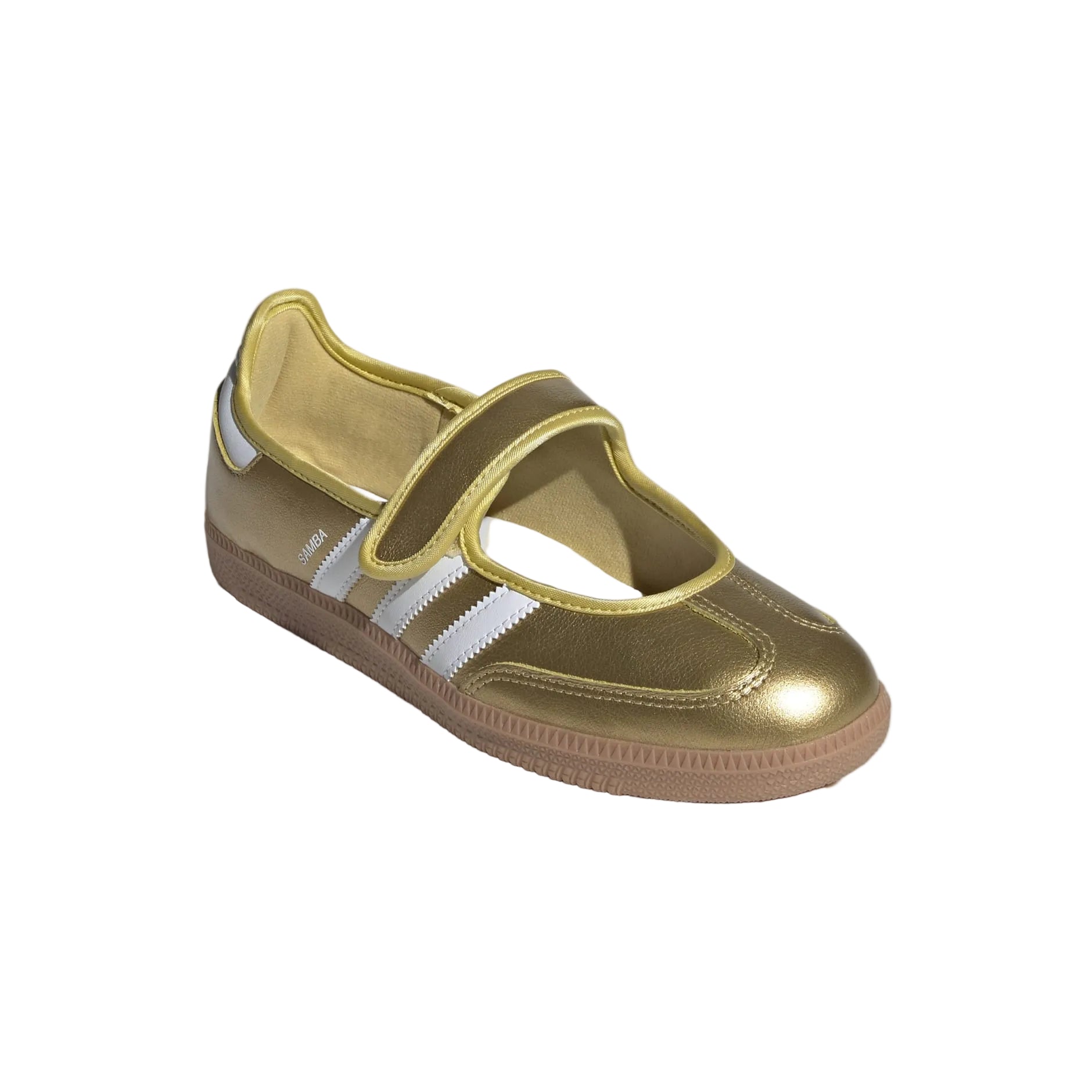 Adidas Samba Jane Shoes Gold Metallic / Cloud White / Gum