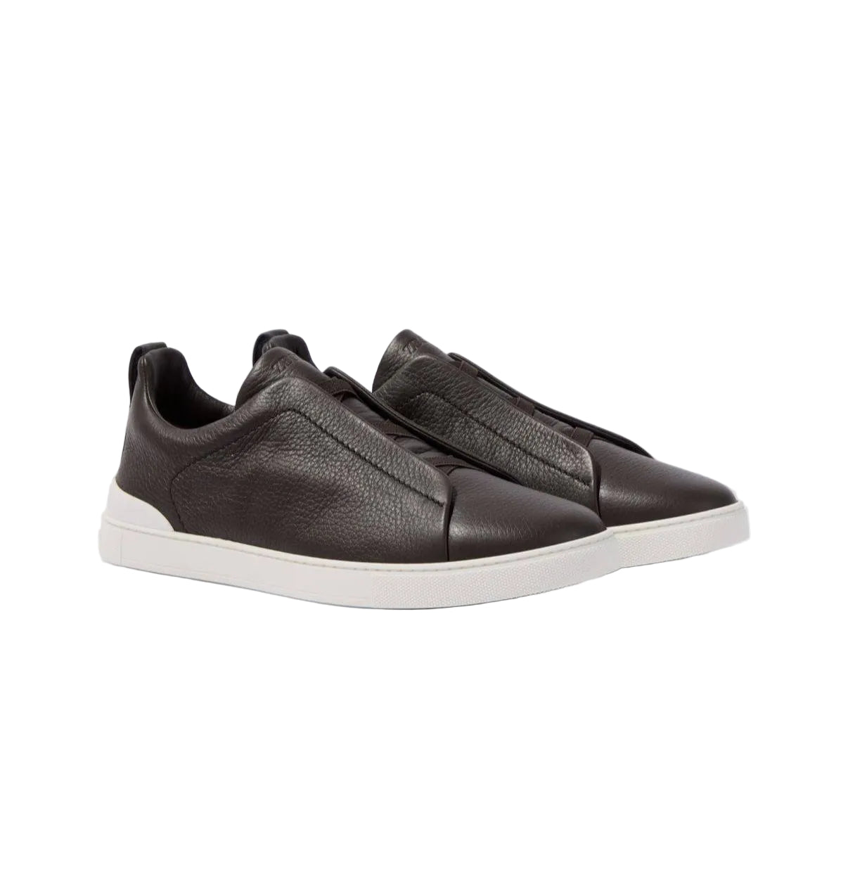 Zegna Triple Stitch secondskin Leather Sneakers