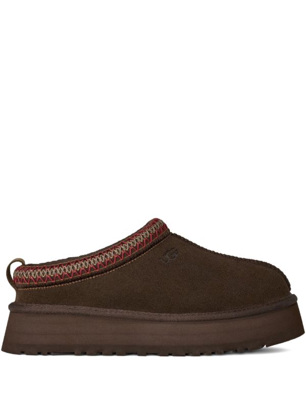 UGG braided-trim platform slippers