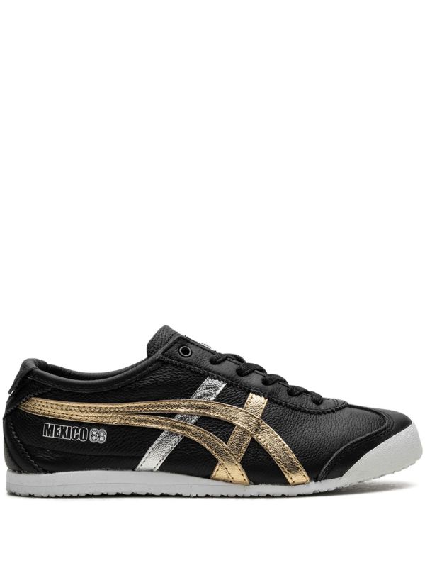 Onitsuka Tiger 'Mexico 66' in black with a silver and gold sheen