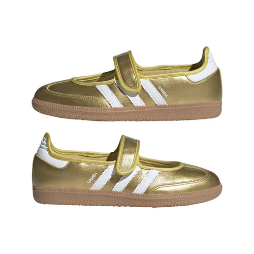 Adidas Samba Jane Shoes Gold Metallic / Cloud White / Gum
