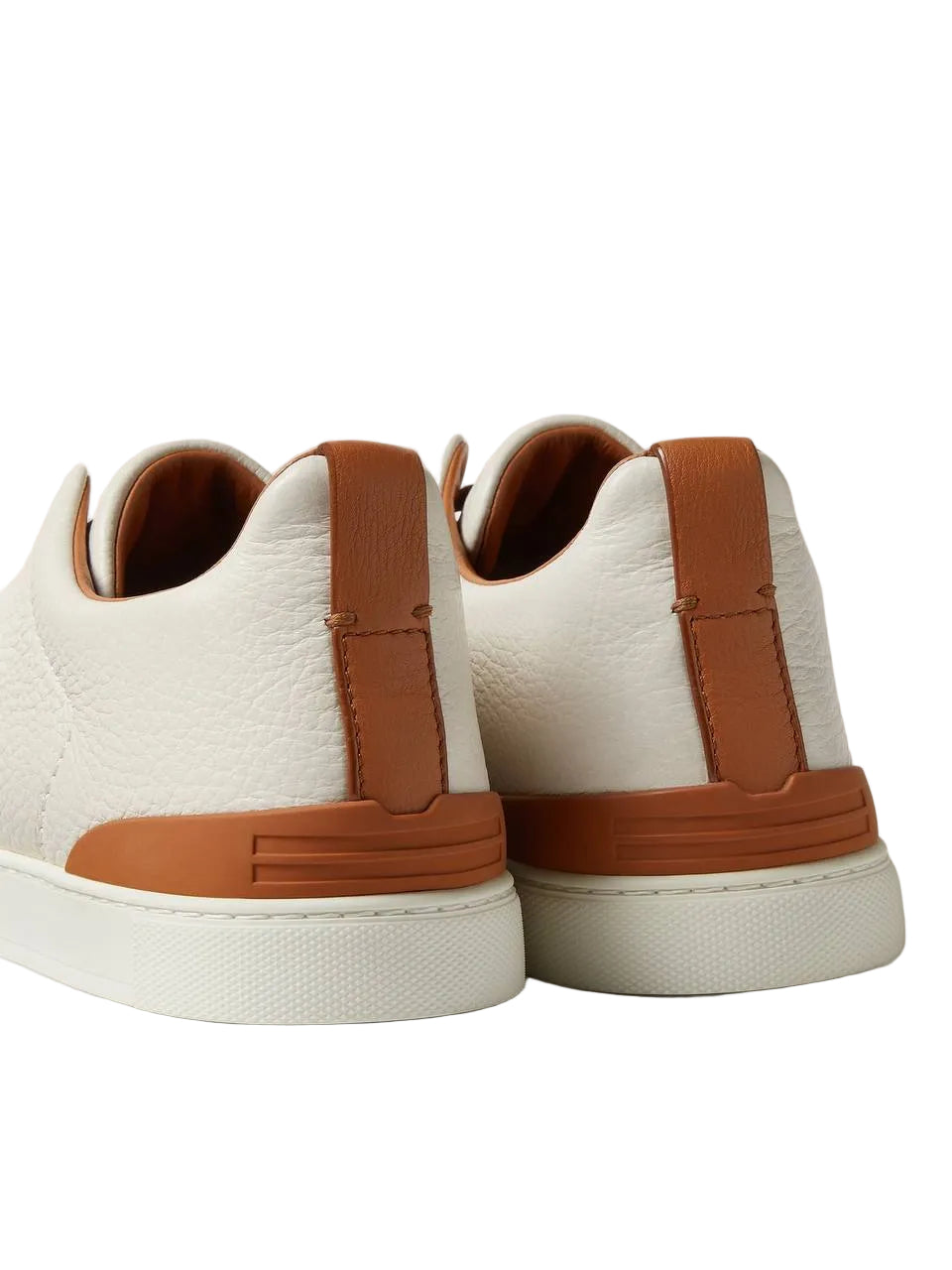 Zegna Off White Deerskin Triple Stitch™ Sneakers