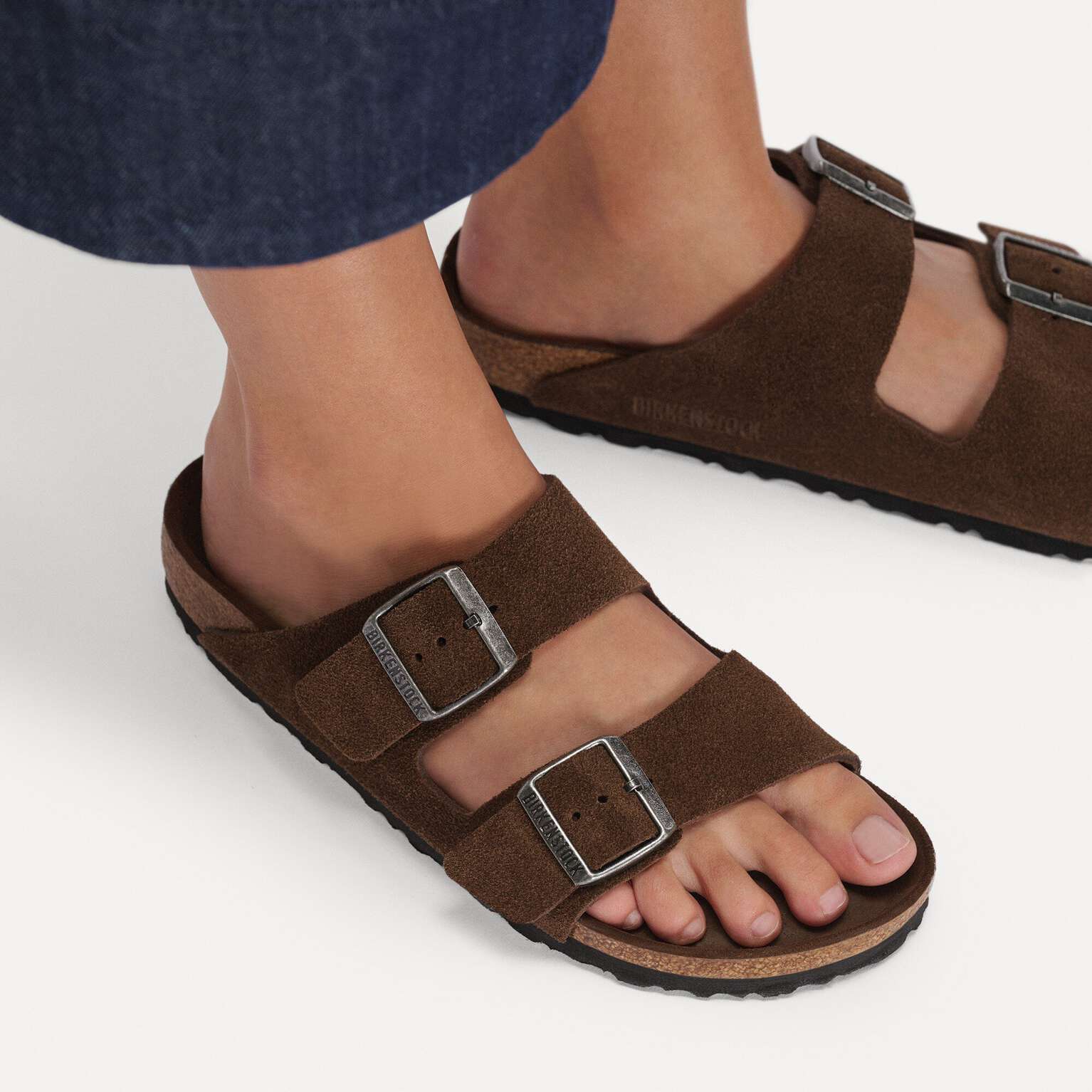 Birkenstock Arizona soft sole Suede leather Brown