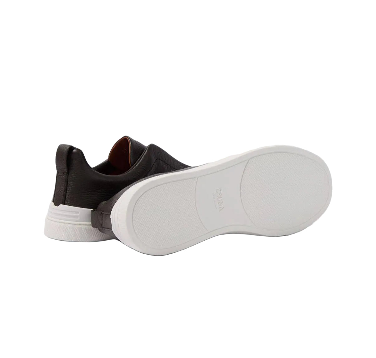 Zegna Triple Stitch secondskin Leather Sneakers
