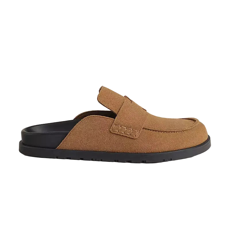 Hermes Go mule brun fumé