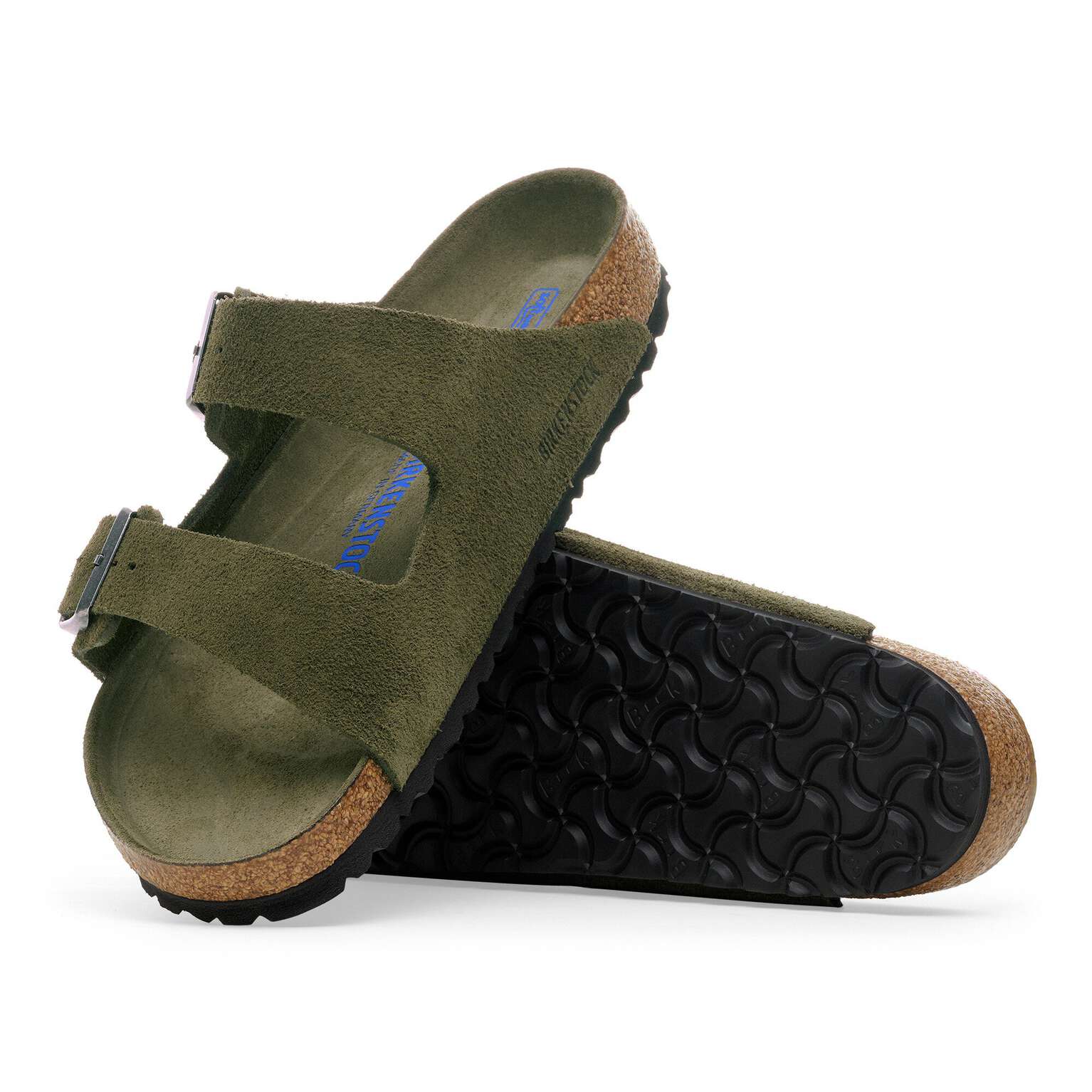 Birkenstock Arizona soft sole Suede leather Thyme Tonal FB