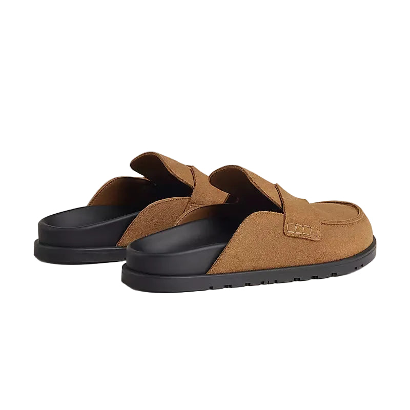Hermes Go mule brun fumé