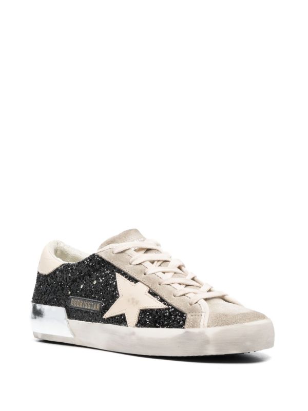 Golden goose Superstar with glitter decorations