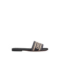 Christian Dior Dway Slide Black embroidered cotton
