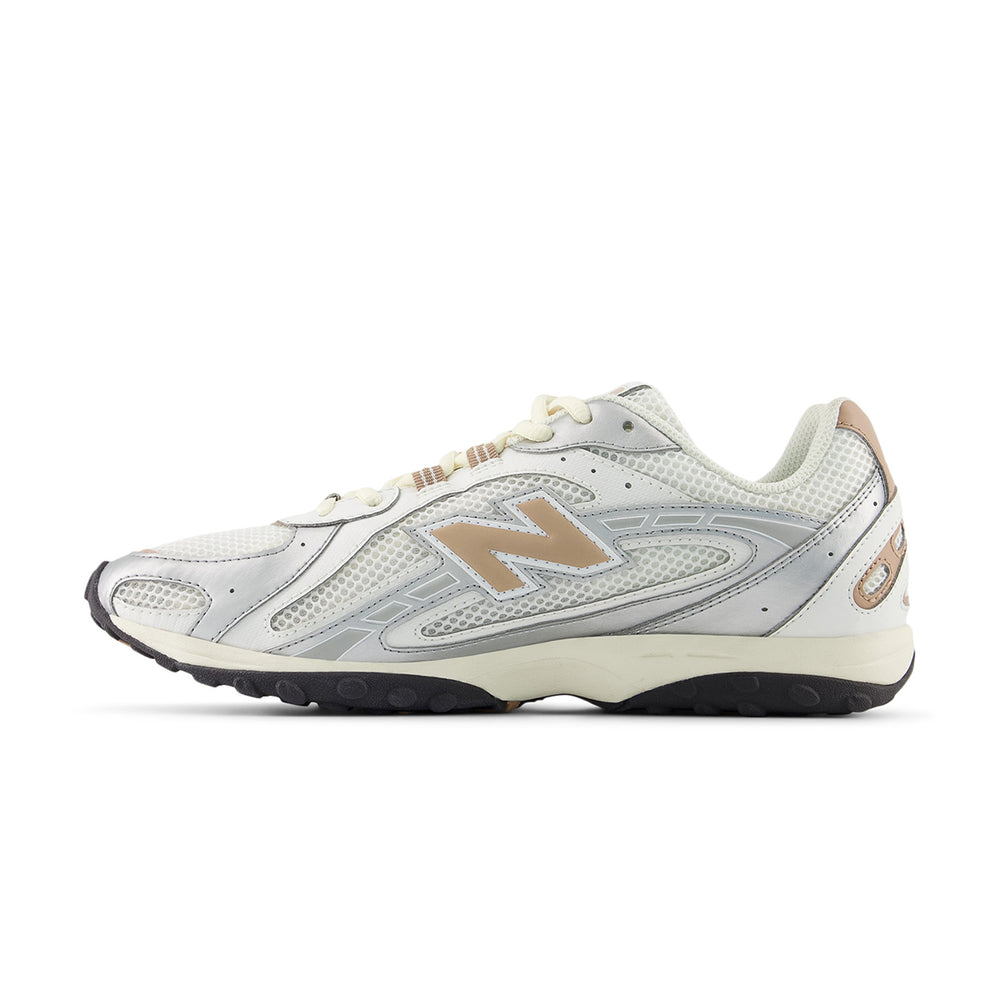 New Balance 204L in the silver metallic and flat taupe colorway