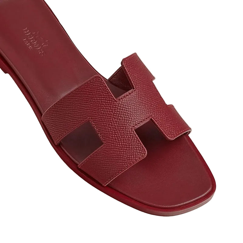 Hermes oran sandals burgundy