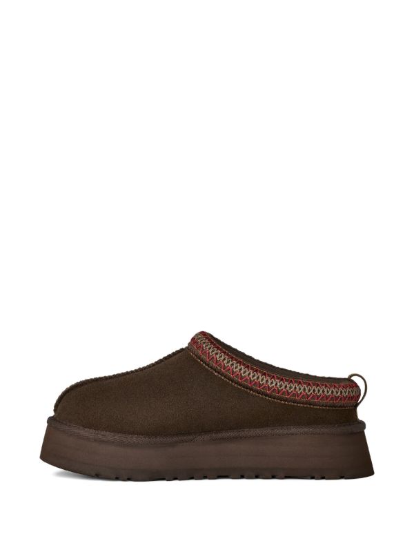 UGG braided-trim platform slippers