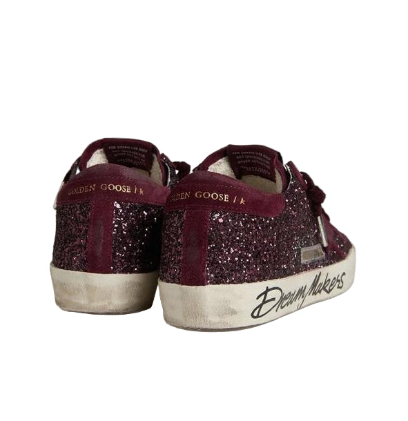 Golden Goose
Women's Super-Star LTD in cherry glitter with cherry suede star
