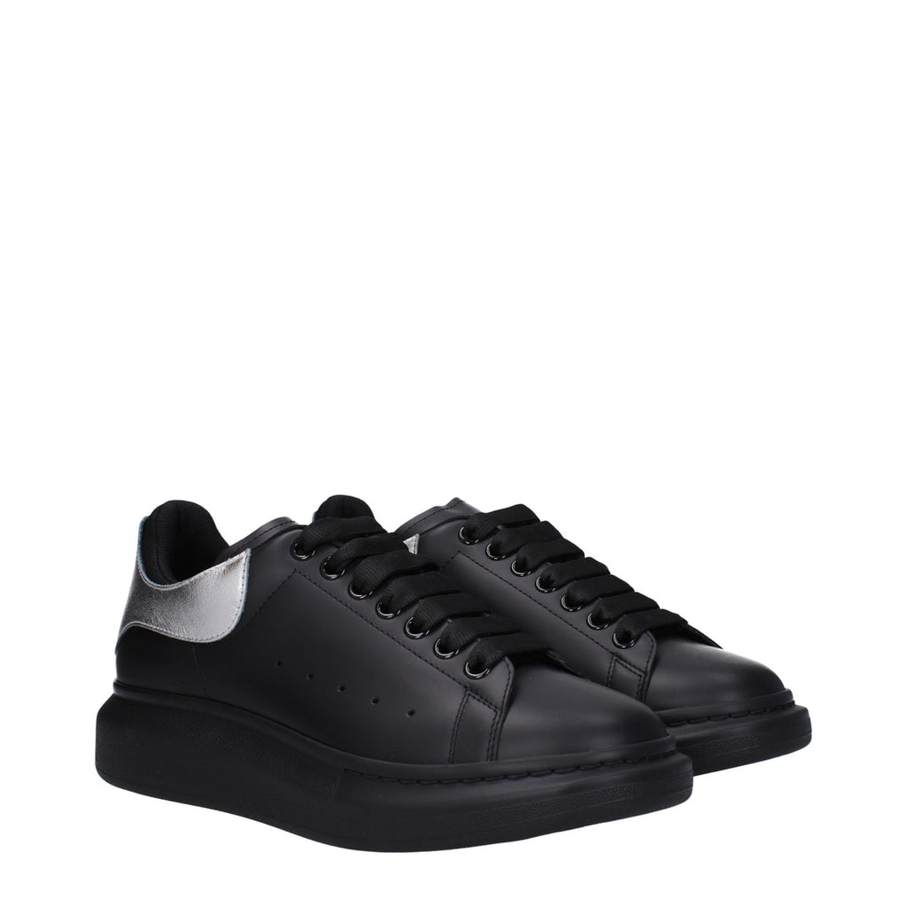 Alexander McQueen Sneakers Men Leather Black/Silver
