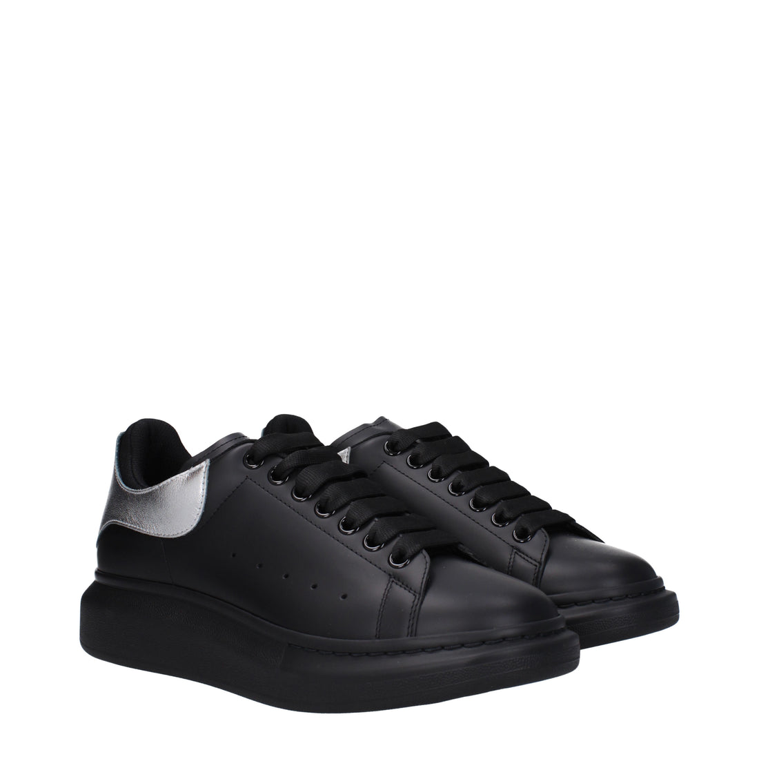 Alexander McQueen Sneakers Men Leather Black/Silver
