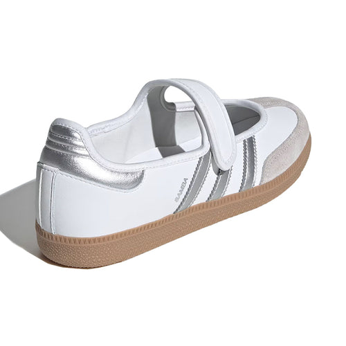 Adidas Samba Jane Shoes Kids  White / Silver  / Gum