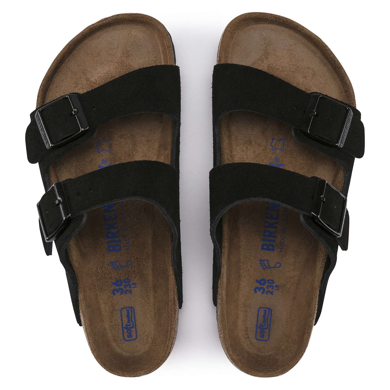 Birkenstock Arizona soft sole Suede leather Black