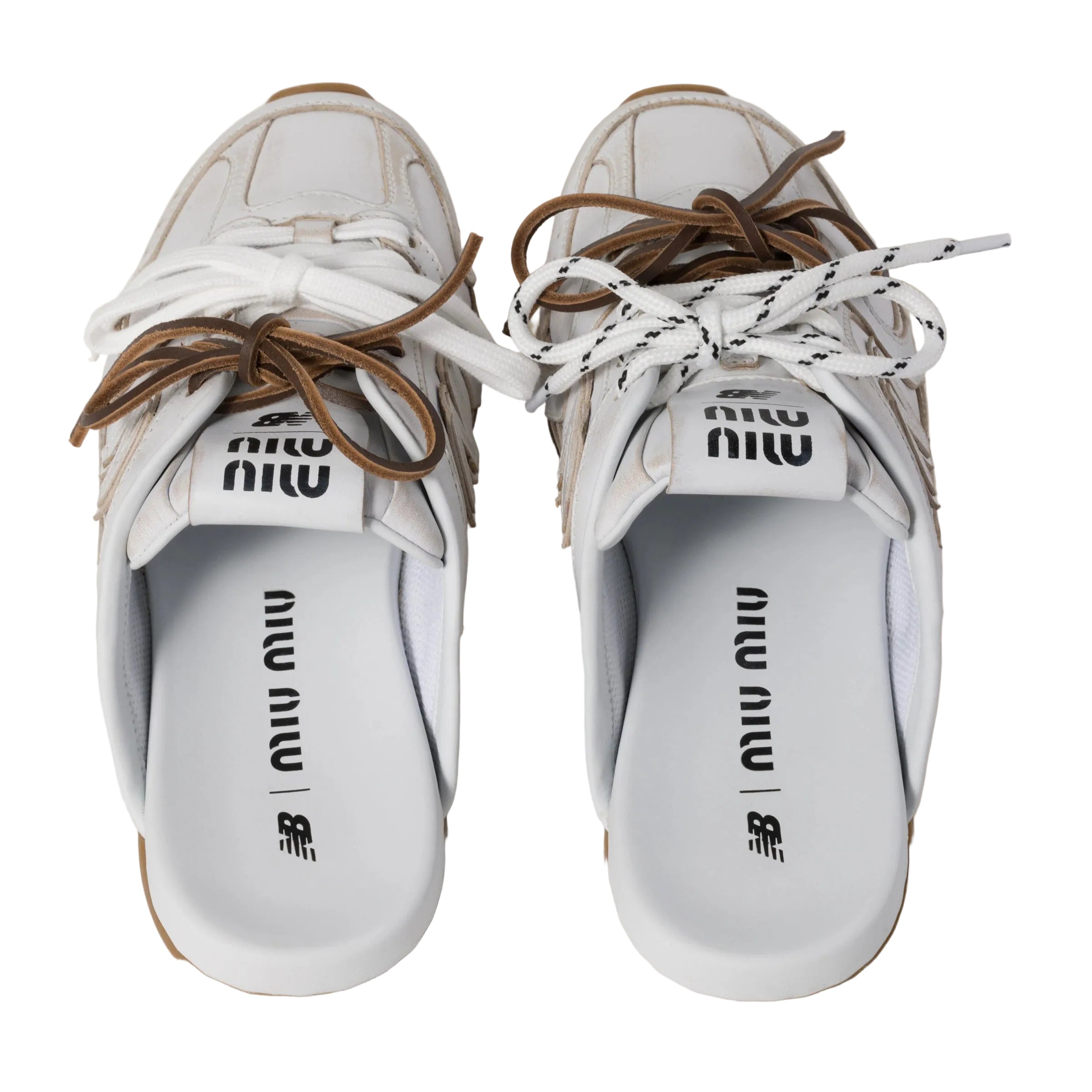 New Balance X Miu Miu 530 SL deco calf leather mules