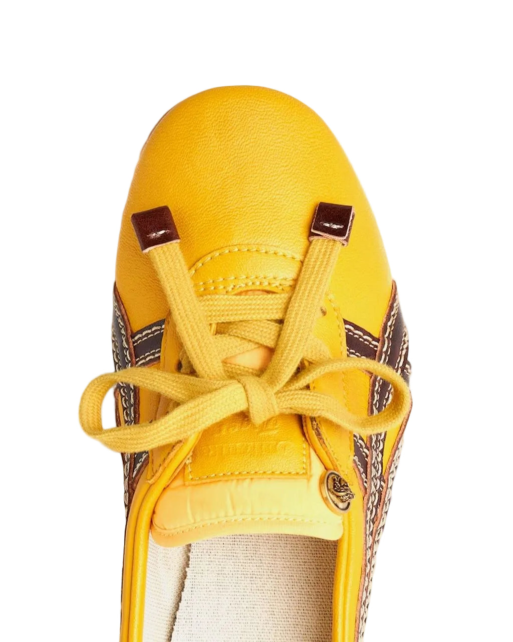 Versace x Onitsuka Tiger - TAI-CHI Sakura Nappa Brown / Yellow Low Top Sneakers