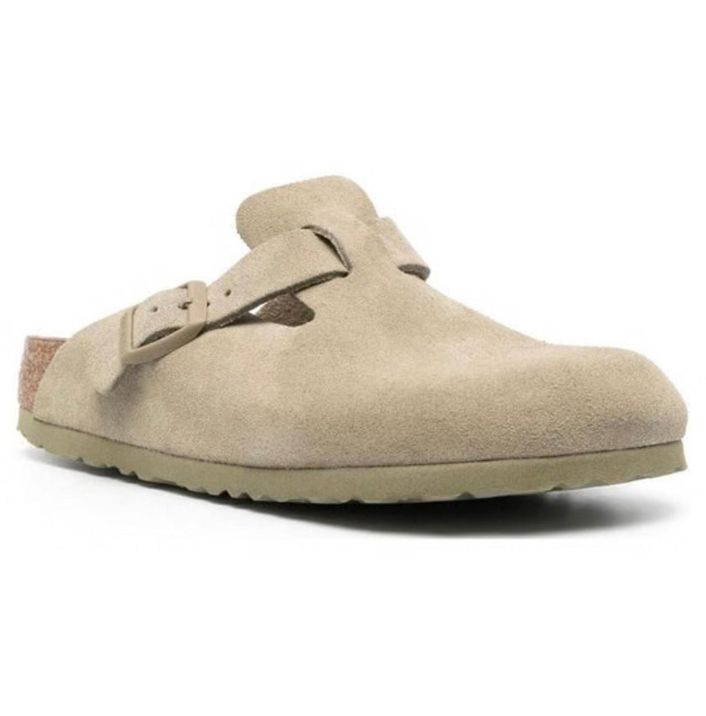 Birkenstock Boston Suede Faded Khaki