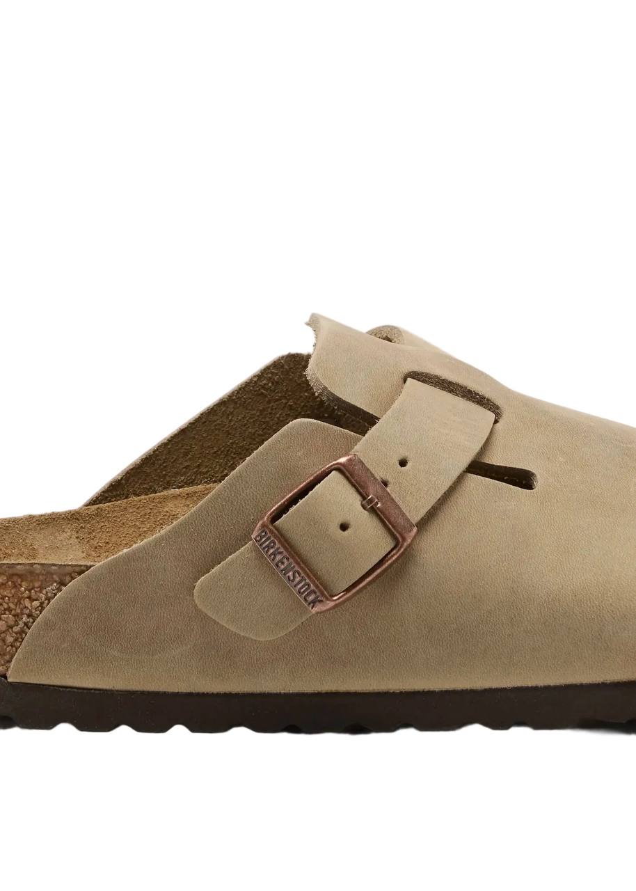 Birkenstock Boston Soft Footbed Suede Taupe