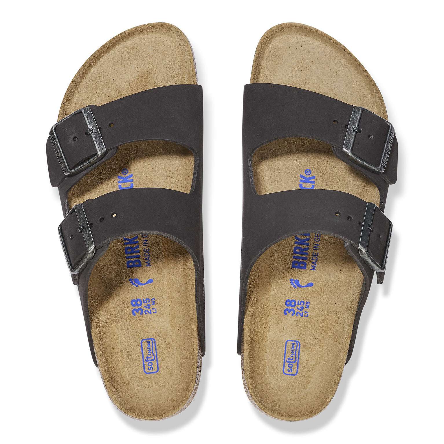 Birkenstock Arizona soft sole Nubuck leather Brown
