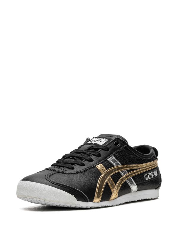 Onitsuka Tiger 'Mexico 66' in black with a silver and gold sheen