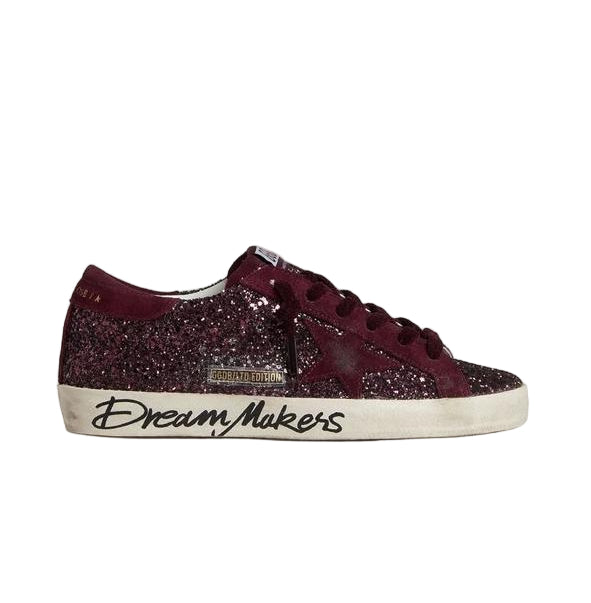 Golden Goose
Women's Super-Star LTD in cherry glitter with cherry suede star