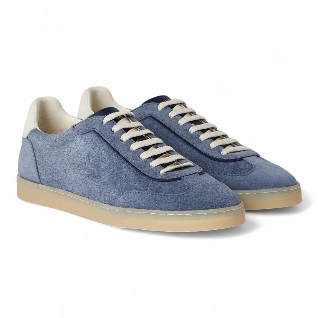 Brunello Cucinelli Men's Suede T-Toe Low-Top Sneakers