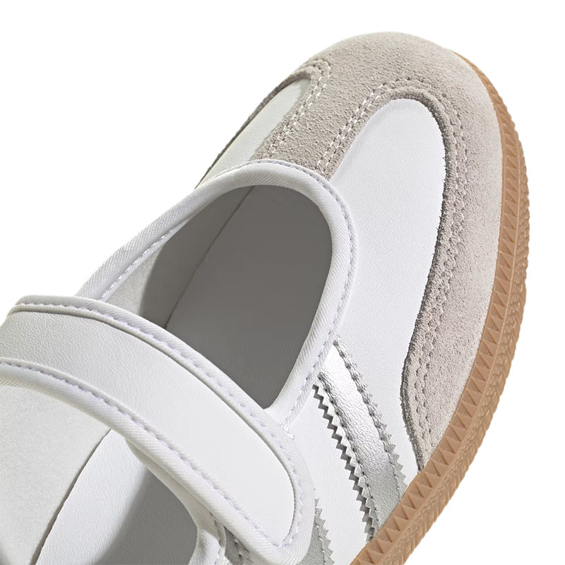 Adidas Samba Jane Shoes Kids  White / Silver  / Gum