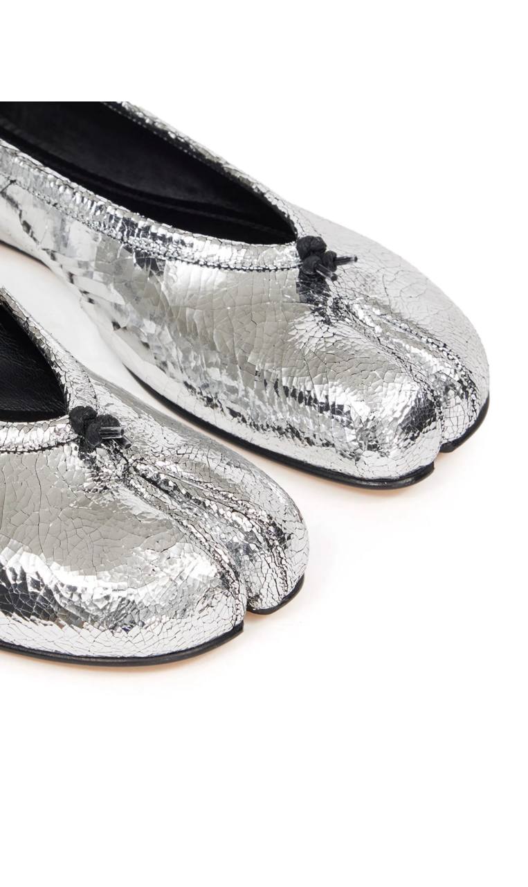 Maison Margiela Tabi Ballerina silver-tone