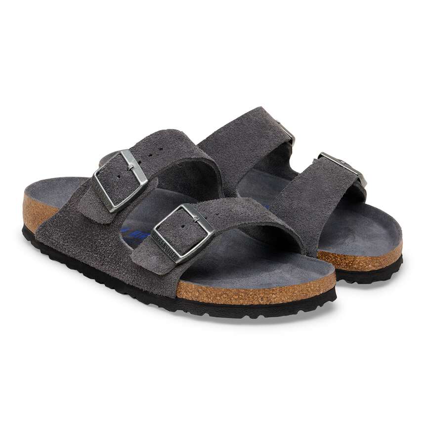 Birkenstock Arizona soft sole Suede leather Charcoal
