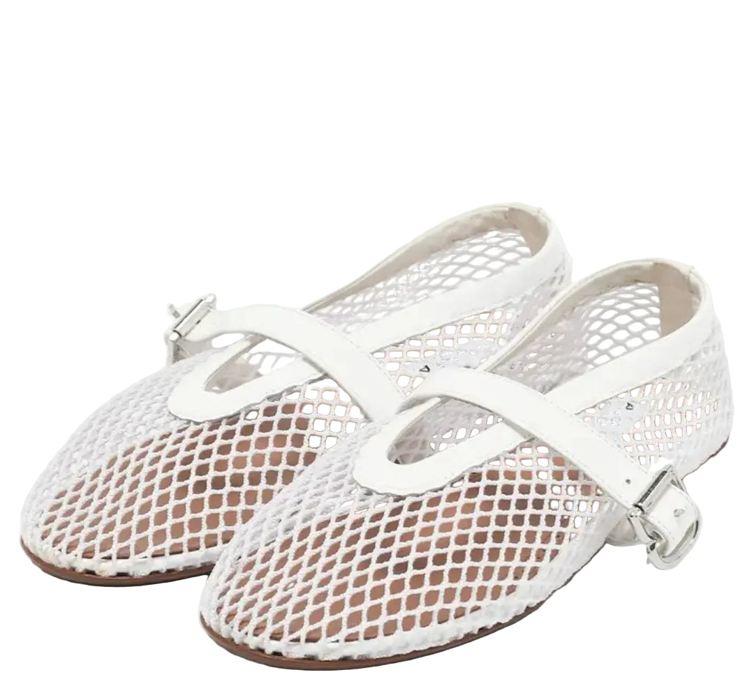 ALAÏA Fishnet Ballet Flats