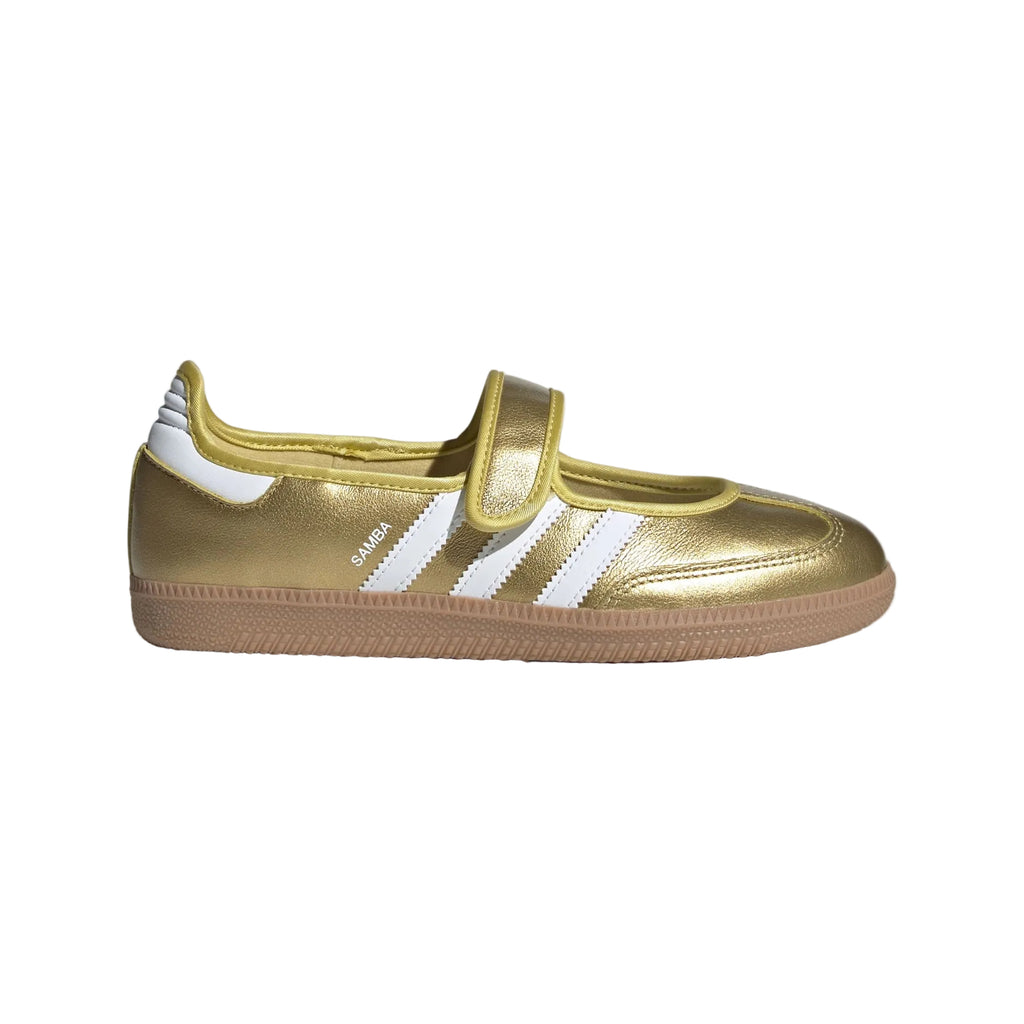 Adidas Samba Jane Shoes Gold Metallic / Cloud White / Gum