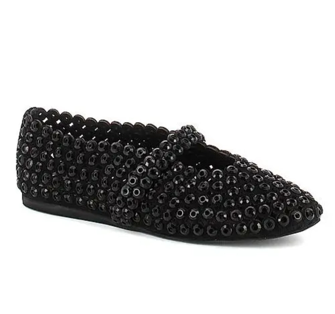 Alaïa Suede Black Ballet Flats