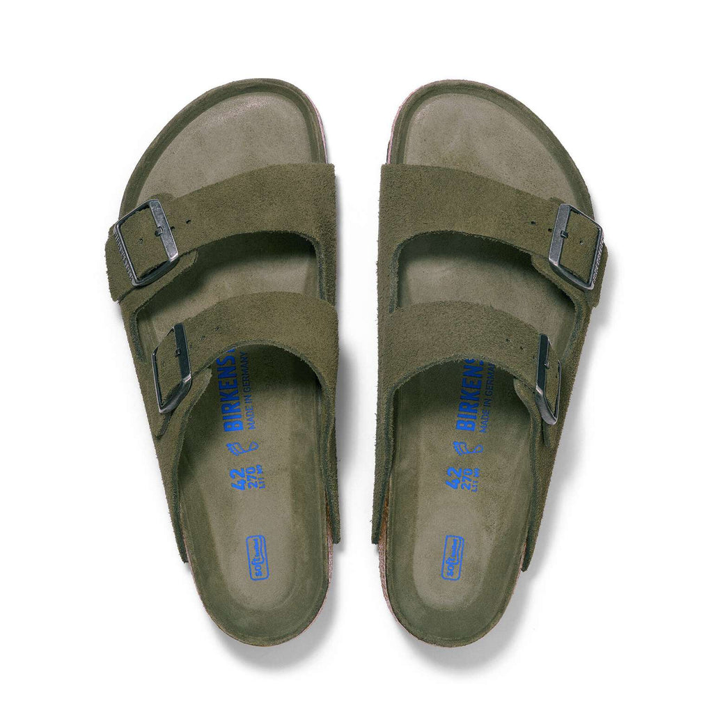 Birkenstock Arizona soft sole Suede leather Thyme Tonal FB