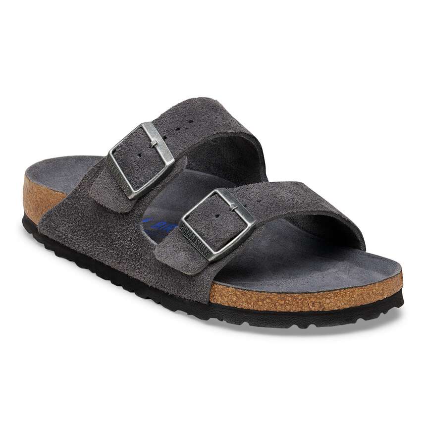 Birkenstock Arizona soft sole Suede leather Charcoal