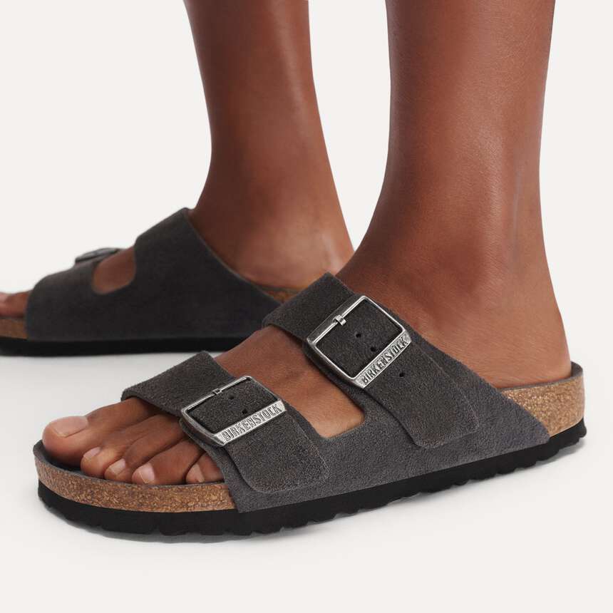 Birkenstock Arizona soft sole Suede leather Charcoal