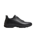 Zegna Black leather triple stitch mont sneakers