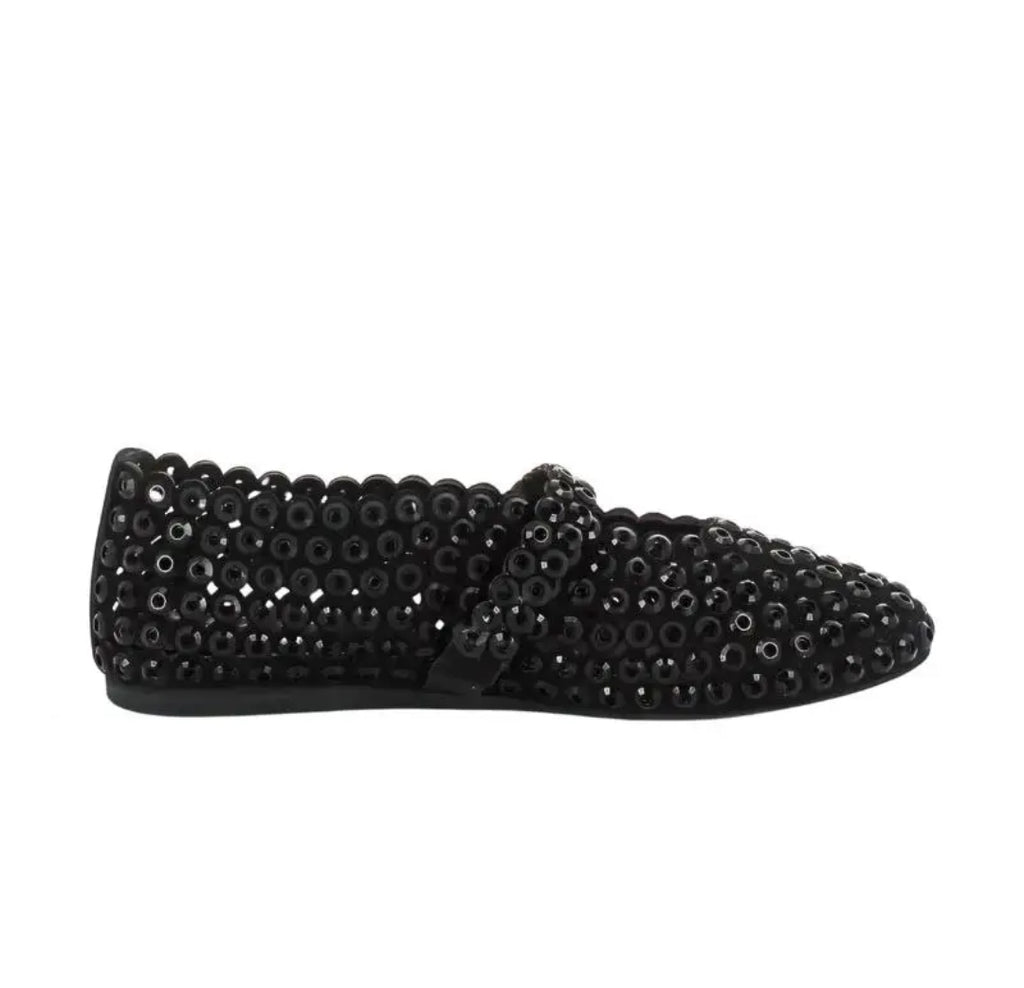 Alaïa Suede Black Ballet Flats