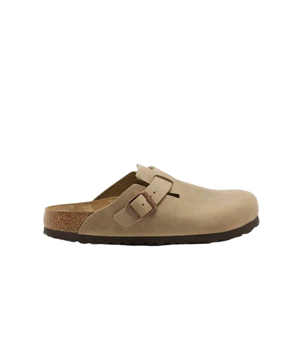 Birkenstock Boston Soft Footbed Suede Taupe